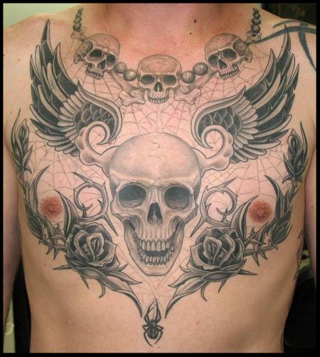 Steve Gibson - chest skull